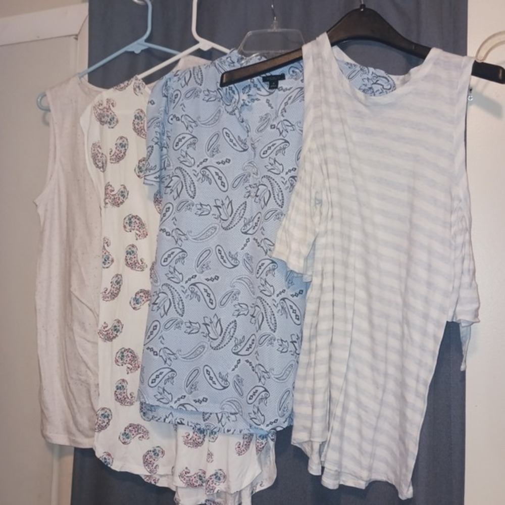 9‎ Loft Tops NWT NWOT Cottagecore Short Sleeve Blouses Med Tunic Tank Tops - Picture 5 of 16
